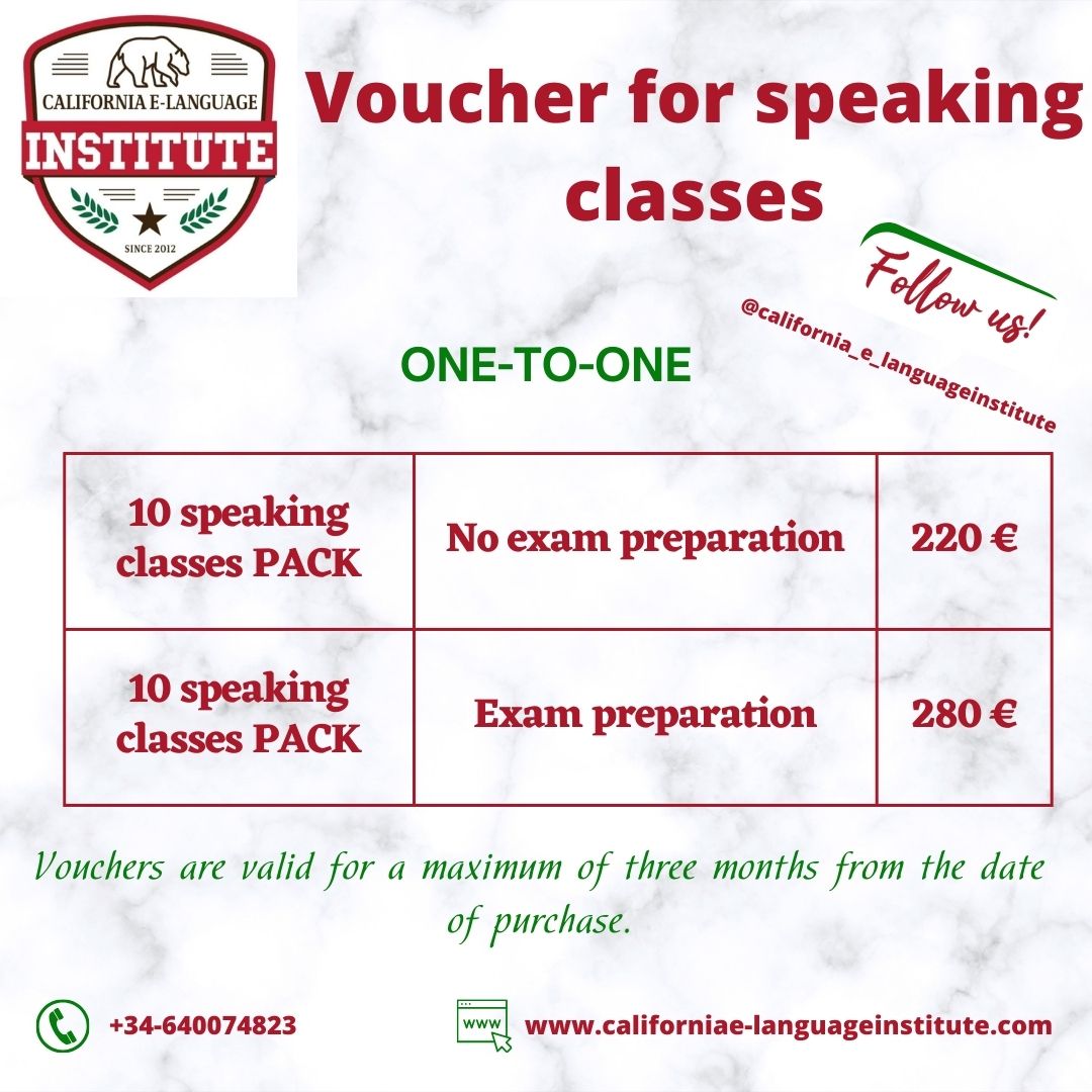 voucher for speaking classes